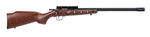 Bolt-action rifle with wooden stock
