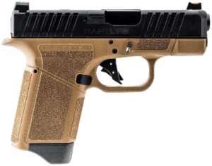 Tan and black semi-automatic handgun