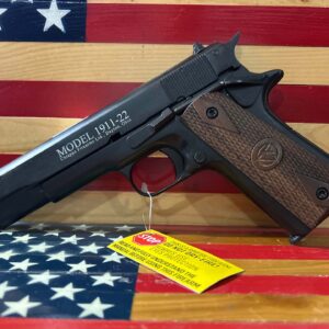 Chiappa Model 1911-22 handgun on American flag