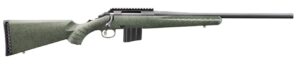 Green bolt-action rifle with scope rail and magazine