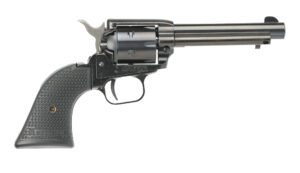 Black Heritage-style single-action revolver on white background