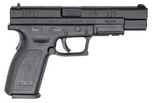 Black Springfield Armory XD 9mm semi-automatic pistol side view
