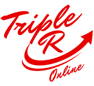 Red Turbo R Online logo with sweeping arrow