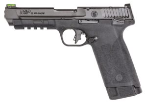 Close-up of M&P .22 Magnum pistol receiver